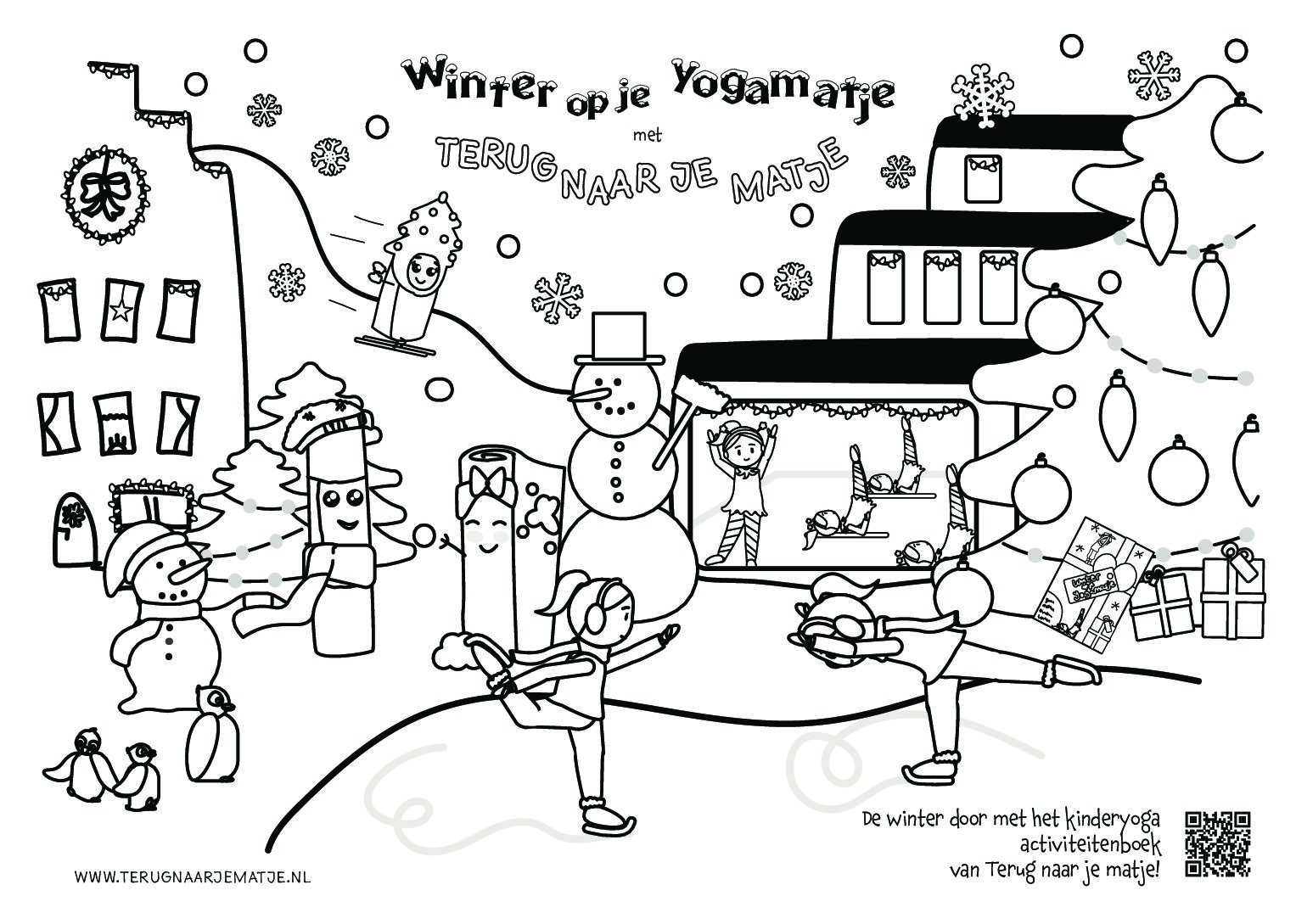 Winterse kleurplaat (download)