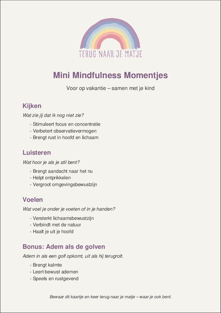 Mini Mindfulness Momentjes - Afbeelding 2